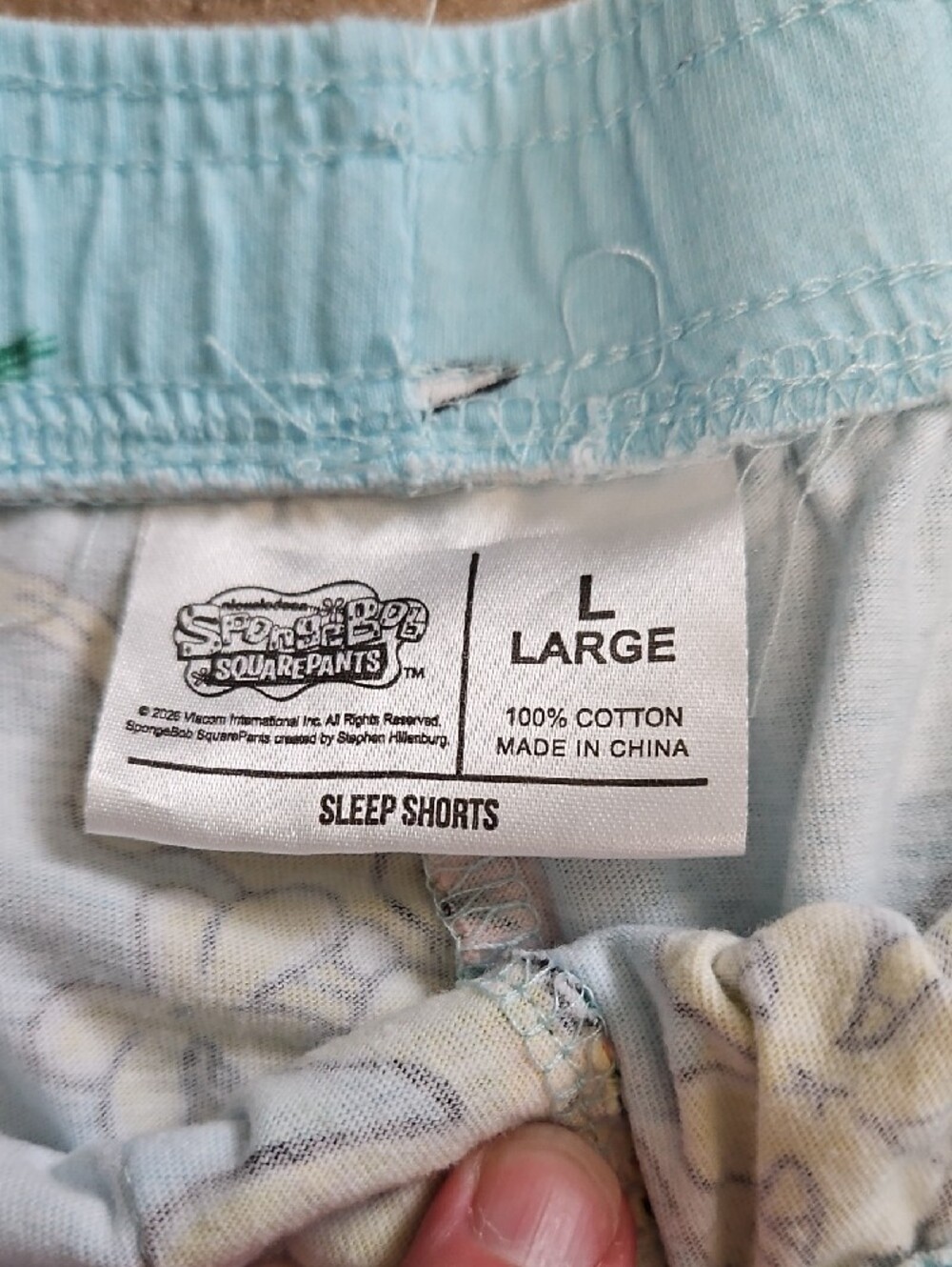 SpongeBob SquarePants Light Blue Tropical Print Swim Shorts - Picture 2 of 3